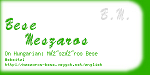 bese meszaros business card